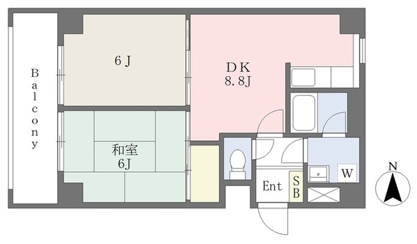 メゾンド下屋敷Ⅱの物件間取画像